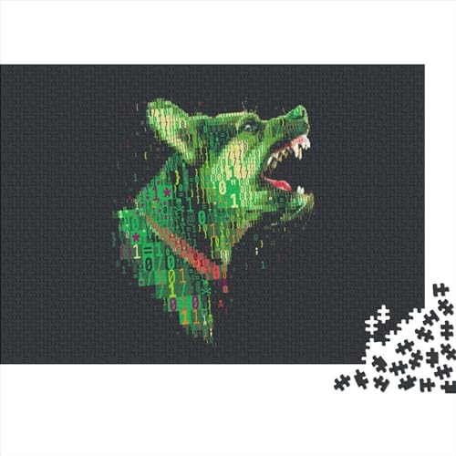Tschechischer Wolfshund-Puzzle, 300 Teile, für Erwachsene, Puzzle, Lernspiel für Erwachsene und Teenager, 300 Teile (40 x 28 cm) von aaaaab