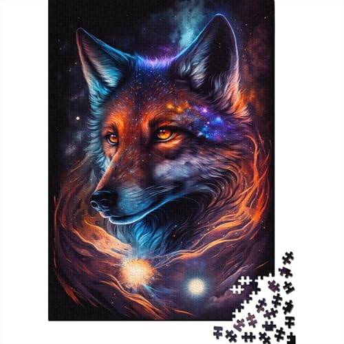 Unmögliches Puzzle für Erwachsene, Galaxiennebel, Fuchs, 300-teiliges Puzzle, Kinderpuzzle, Geschenke für Erwachsene, 300 Teile (40 x 28 cm) von aaaaab