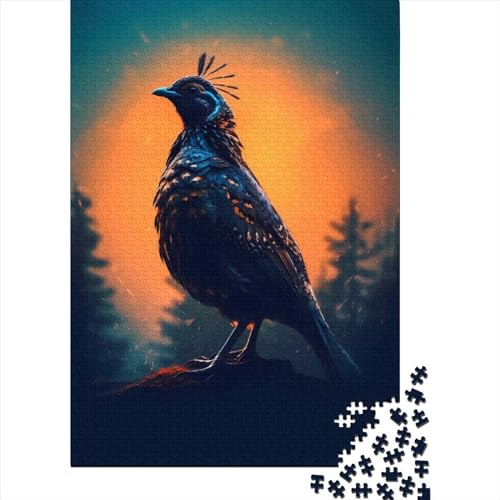 Wachtel-Tierpuzzle für Erwachsene und Jugendliche, Holzpuzzle für Erwachsene, Puzzles, Puzzles für Erwachsene, Geschenke für Erwachsene, 500 Teile (52 x 38 cm) von aaaaab