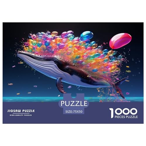 Wal-Ballon-Puzzle 1000 Teile für Erwachsene, Puzzle, Lernspiel für Erwachsene und Teenager, 1000 Teile (75 x 50 cm) von aaaaab