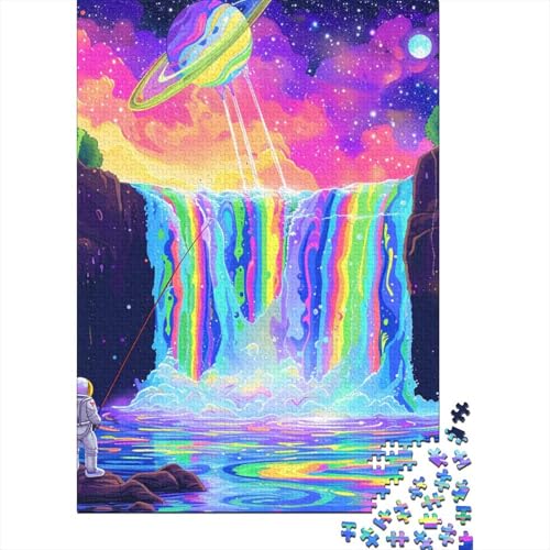 Wasserfall-Puzzle, Lernspiele, Familienaktivitäten, Premium-Karton-Puzzle für Frauen und Männer, Ostergeschenk, 70 x 50 cm/1000 Teile von aaaaab