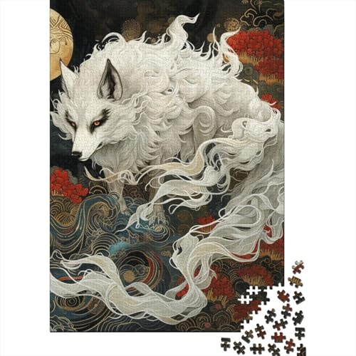 Wolf-Puzzle, 1000 Teile, Holzpuzzle für Erwachsene und ab 18 Jahren, Denksport-Puzzle für Erwachsene, 1000 Teile (75 x 50 cm) von aaaaab