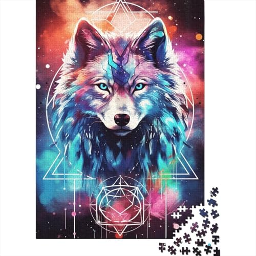 Wolf-Puzzle, Lernspiele, Familienaktivitäten, Premium-Karton-Puzzle für Frauen und Männer, Ostergeschenk, 38 x 26 cm, 1000 Teile von aaaaab