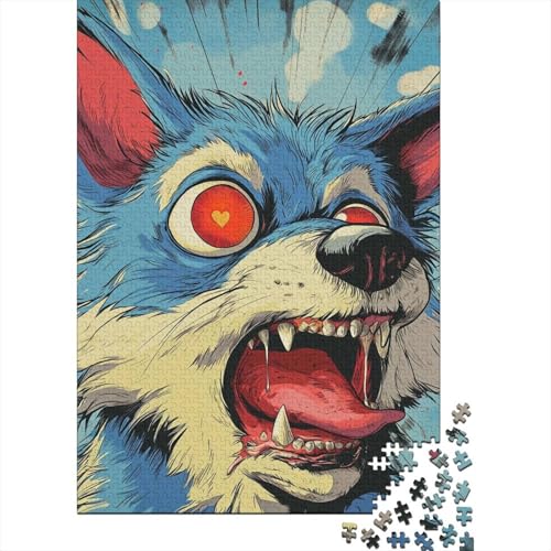 Wolf-Puzzle, präzises ineinander greifendes rechteckiges Papierpuzzle für Jungen oder Mädchen, 38 x 26 cm/1000 Teile von aaaaab