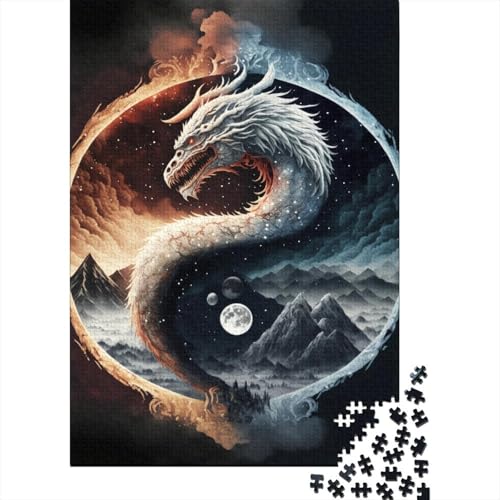 Yin- und Yang-Puzzle 1000 Teile, Puzzle für Erwachsene, Denkspiel, Puzzlespielzeug für Erwachsene, 1000 Teile (75 x 50 cm) von aaaaab