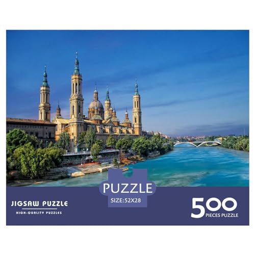 Zaragoza-Puzzles für Erwachsene und Jugendliche, Holzpuzzle, Puzzle für Erwachsene, Denksport-Puzzle, 500 Teile (52 x 38 cm) von aaaaab