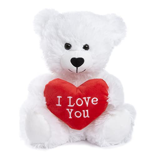 abeec Valentinstag Plüschbär "I Love You" - Romantisches Geschenk für sie, süßer weißer Teddy für Freundin, Ehefrau oder Partnerin abeec Valentinstag Plüschbär "I Love You" - Romantisches Geschenk für sie, süßer weißer Teddy für Freundin, Ehefrau oder Partnerin von abeec