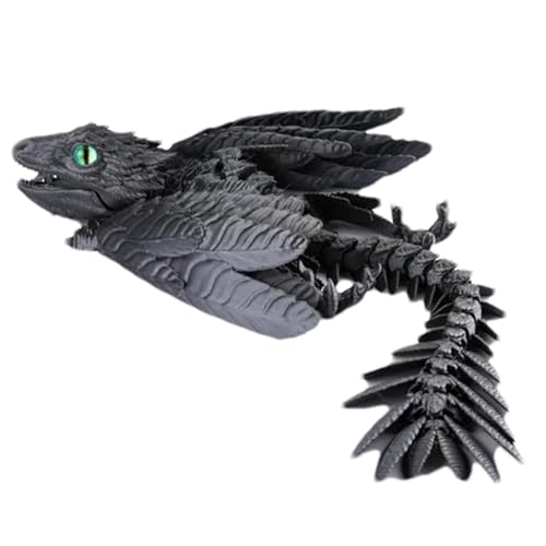 3D-gedruckter beweglicher Drache – Multi-Gelenk-Bewegung fliegender Drache mit Federdetails – bewegliche bewegliche Sammelfigur, sensorisches Drachenspielzeug für Stressabbau, Fidget und Kreativ von acime