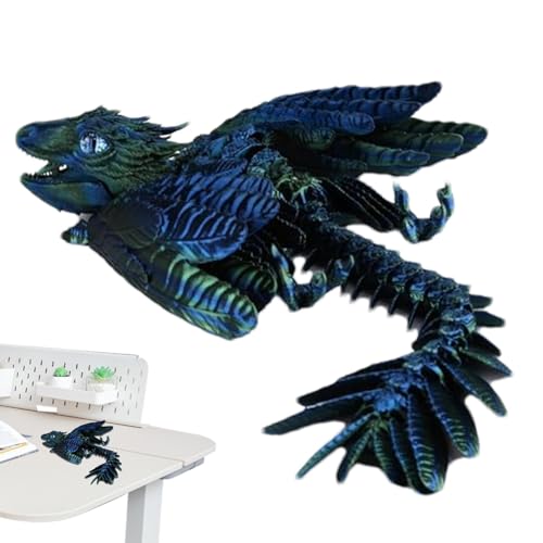 3D-gedrucktes Drachenspielzeug, federähnliche Details, bewegliche Gelenke, fliegender Drache, bewegliche Sammelfigur, sensorisches Drachenspielzeug für Stressabbau, Fidget und Kreativ von acime