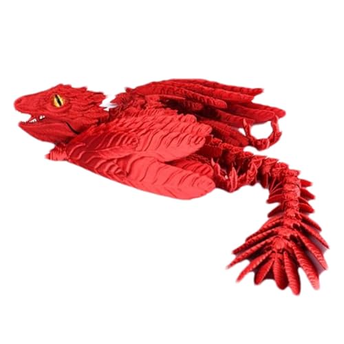 3D-gedrucktes Drachenspielzeug | Multi-Gelenk-Bewegung, fliegender Drache mit Feder-Details, bewegliche bewegliche Sammelfigur, sensorisches Drachenspielzeug zum Stressabbau, Fidget und Kreativ von acime