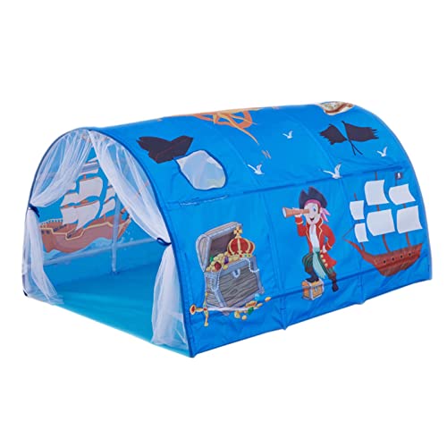 Kinderzelt, belüftetes gekrümmtes Indoor-Spielhaus mit Pirate and Dream Cart, Fort Indoor Privacy Fun Kids Playhouse 55,1 * 39,3 * 31,5in Adawd von adawd