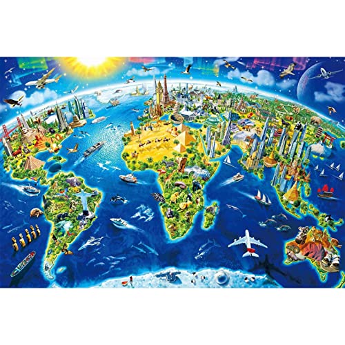 adawd Puzzles mit 1000 Teilen, Puzzles zur Verbesserung des logischen Denkens und der Problemlösung, Lernspiele für Familienaktivitäten für Jugendliche und Erwachsene, 27,6 x 19,7 Zoll von adawd