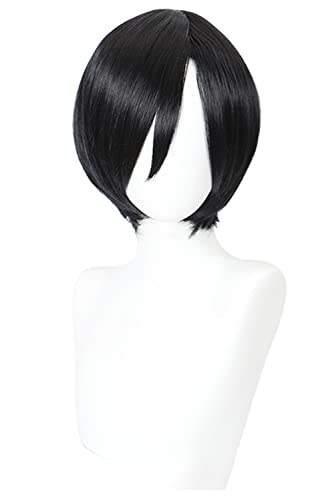 agfosa Ada Wong Cosplay Perücke RE4 remake Wig Damen Kurz Perücke Schwarz für Halloween von agfosa