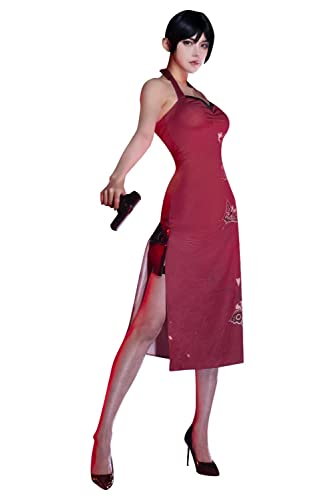 agfosa Ada Wong Cosplay RE4 Remake Kostüm Kleid Outfit RE Ada Anzug Cheongsam Rot L von agfosa