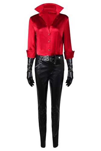 agfosa Ada Wong Cosplay RE6 Kostüm Outfit Damen Bluse Ada Rot Uniform für Karneval Party von agfosa