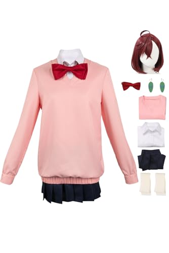 agfosa Dandadan Cosplay Momo Ayase Perücke Outfit Damen Anime Japanische Schuluniform Kleid für Karneval von agfosa