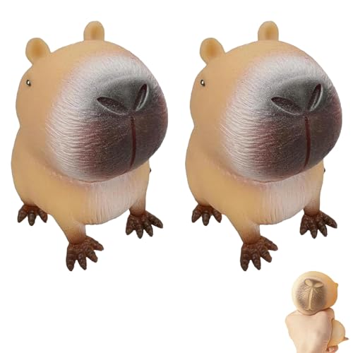 2 Individuell Anti Stress Spielzeug Capybara, Antistress Spielzeug Squishy Antistressball Anti Stress, Stressball lustig Taba Squishy, Für Kinder und Kann als Geschenk An Andere Gegeben Werden von agogue