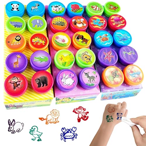 30 Stück Stempel Kinder,Stempel Set Mini Stempel Stempelset Kinder Stempel Tiere Kinderstempel,Kinder Stempelset für Klassenzimmer Belohnungen Party Taschenfüller Kindergeburtstag Partygeschenk von agogue