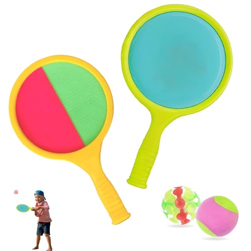 agogue 4 Stück Ballspiele für Draußen Kinder, 2 Paddel und 2 Bälle, Klettballspiel für Kinder Children Garden Outdoor Strand Spielzeug Spiele Mädchen Jungen Fangball-Spiel agogue 4 Stück Ballspiele für Draußen Kinder, 2 Paddel und 2 Bälle, Klettballspiel für Kinder Children Garden Outdoor Strand Spielzeug Spiele Mädchen Jungen Fangball-Spiel von agogue