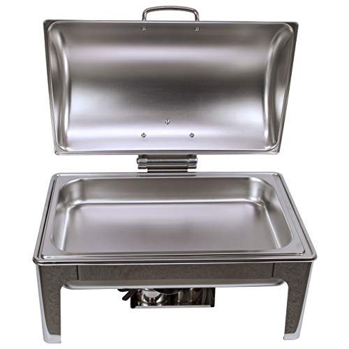 airbrush-city Edelstahl Luxus Speisenwärmer Warmhaltebehälter Chafing Dish 9,0 Liter von airbrush-city