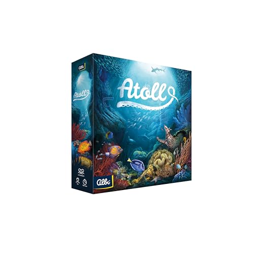 ALBI Atoll, in Englisch - Familienstrategie-Brettspiel zur Schaffung eines Korallenriff-Ökosystems für 2-4 Spieler, ab 12 Jahren, Blau von albi