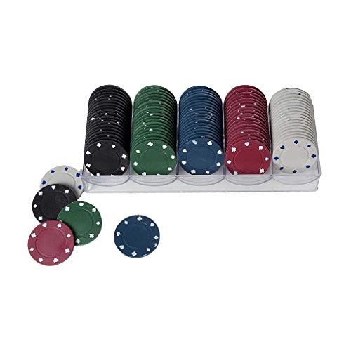 100 Poker / Roulette-Chips in 5 versch. Farben./ Jetons / Roulettechips von all4yourparty