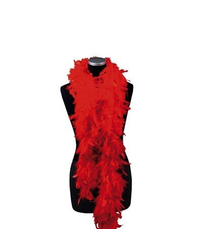 Federboa feder boa elegant rot Feather boas red marabou piuma kostümzubehör von all4yourparty