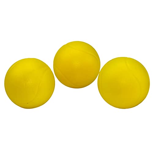 alldoro 60051 XXL Softbälle 3er Set, Riesen Softball ca. Ø 7 cm als Zubehör für Federballset, große Badminton und Tennis Schläger, Ersatz-Bälle zum Spielen am Strand und Outdoor, gelb von alldoro