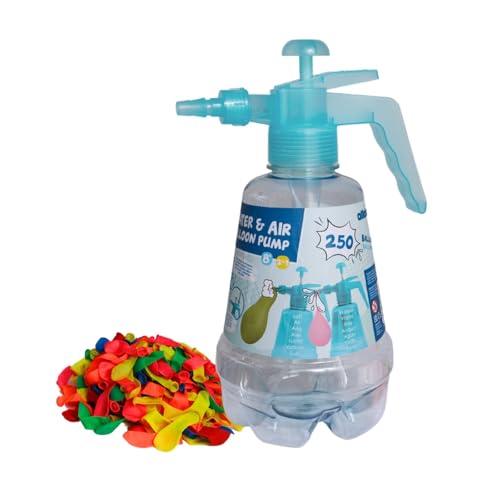 alldoro 60200 Pumpe für Wasserbomben oder Luftballons, für Kinder ab 8 Jahren - Ballonfüller mit 1,5 L Tank, Knotenhilfe und 250 Ballons alldoro 60200 Pumpe für Wasserbomben oder Luftballons, für Kinder ab 8 Jahren - Ballonfüller mit 1,5 L Tank, Knotenhilfe und 250 Ballons von alldoro