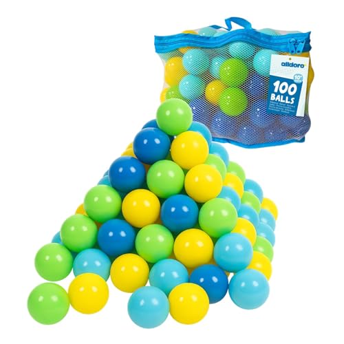 alldoro 60382 Bällebad Bälle 100 Stück, Ø 6 cm, Bunte Spielbälle aus Kunststoff in Netztragetasche, für Kinder ab 10 Monaten alldoro 60382 Bällebad Bälle 100 Stück, Ø 6 cm, Bunte Spielbälle aus Kunststoff in Netztragetasche, für Kinder ab 10 Monaten von alldoro