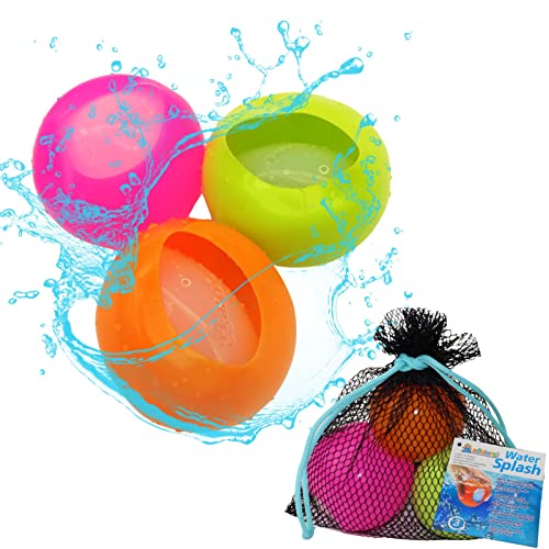 alldoro 63037 - Water Splash 3er Set Wasserbomben Ø 6cm, Wasserballons wiederverwendbar & selbstschließend, Wasser Balloon für Garten & Strand, Kinder ab 3 Jahren & Erwachsene, Orange/Grün/Pink alldoro 63037 - Water Splash 3er Set Wasserbomben Ø 6cm, Wasserballons wiederverwendbar & selbstschließend, Wasser Balloon für Garten & Strand, Kinder ab 3 Jahren & Erwachsene, Orange/Grün/Pink von alldoro