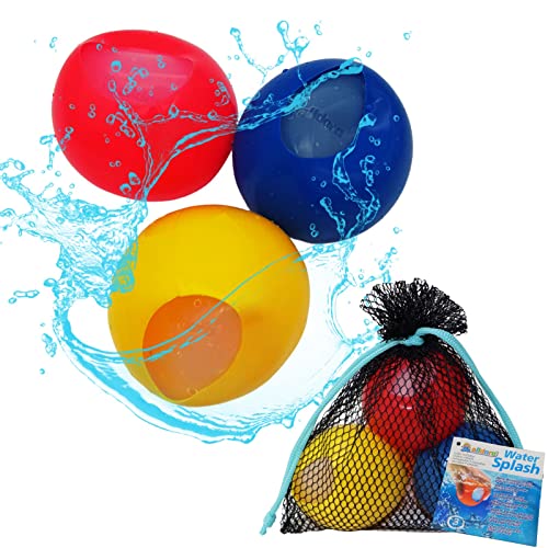 alldoro 63038 - Water Splash 3er Set Wasserbomben Ø 6cm, Wasserballons wiederverwendbar & selbstschließend, Wasser Balloon für Garten & Strand, Kinder ab 3 Jahren & Erwachsene, Rot/Blau/Gelb alldoro 63038 - Water Splash 3er Set Wasserbomben Ø 6cm, Wasserballons wiederverwendbar & selbstschließend, Wasser Balloon für Garten & Strand, Kinder ab 3 Jahren & Erwachsene, Rot/Blau/Gelb von alldoro