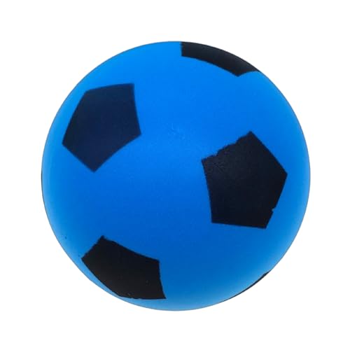 alldoro 63105 – Schaumstoffball, im Fußball-Design, für Kinder ab 18 Monaten, drinnen und draußen, Blau, 20 cm, 153 g von alldoro