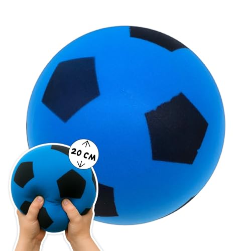 alldoro 63105 Schaumstoffball Blau, Ø 20 cm, weicher Softball, Fußball für Kinder ab 0, leise & leicht, für Indoor & Outdoor alldoro 63105 Schaumstoffball Blau, Ø 20 cm, weicher Softball, Fußball für Kinder ab 0, leise & leicht, für Indoor & Outdoor von alldoro
