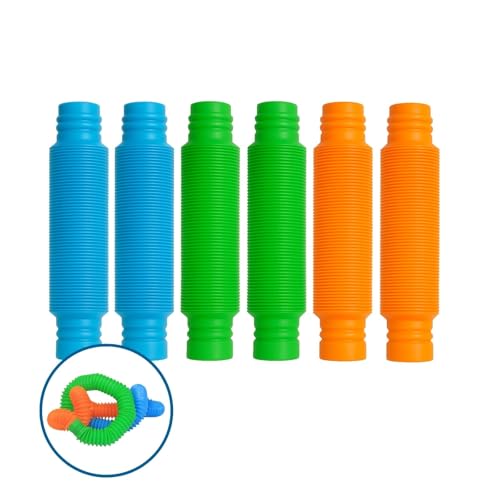 alldoro 68711 Flexi Pop Tubes 6er Set, ausziehbares Fidget Spielzeug von 21-67 cm, buntes Motorikspielzeug ab 3 Jahren, Indoor & Outdoor alldoro 68711 Flexi Pop Tubes 6er Set, ausziehbares Fidget Spielzeug von 21-67 cm, buntes Motorikspielzeug ab 3 Jahren, Indoor & Outdoor von alldoro