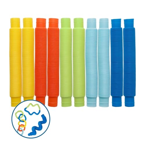 alldoro 68712 Flexi Pop Tubes 10er Set, ausziehbares Fidget Spielzeug von 21-73 cm, buntes Motorikspielzeug ab 3 Jahren, Indoor & Outdoor alldoro 68712 Flexi Pop Tubes 10er Set, ausziehbares Fidget Spielzeug von 21-73 cm, buntes Motorikspielzeug ab 3 Jahren, Indoor & Outdoor von alldoro