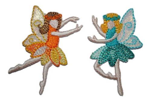 2 TLG. Set Fee Ballerina 3,4 cm * 5,2 cm Bügelbild Aufnäher Applikation Ballett von alles-meine.de GmbH