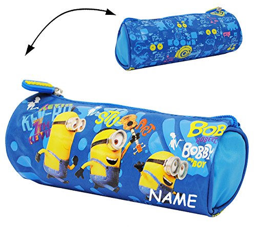 2 in 1: Federmappe/Kosmetiktasche - Minion - Ich einfach unverbesserlich - incl. Name - Federmappe & Schlamper Etui Stifterolle rund - Federtasche Schla.. von alles-meine.de GmbH