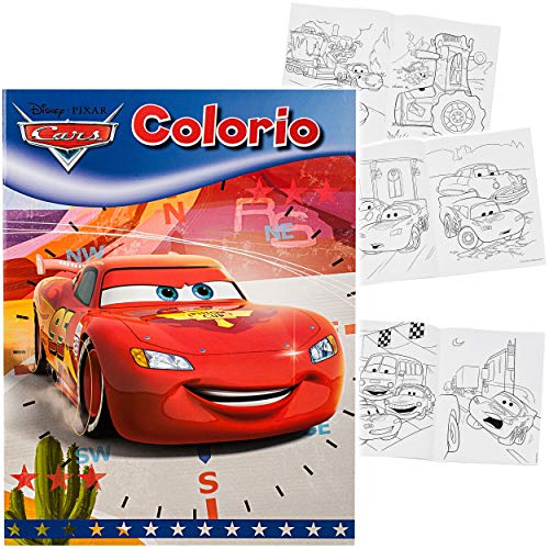 32 Seiten großes XL Malbuch - A4 - Cars - Auto - Lightning McQueen - Dickes Kindermalbuch - für Stifte & Wassermalfarben - Bastelbuch - große & kleine Motiv.. von alles-meine.de GmbH