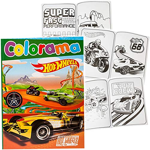 48 Seiten großes XL Malbuch - A4 - Auto - kompatibel mit Hot Wheels - Jungen - Dickes Kindermalbuch - für Stifte & Wassermalfarben - Bastelbuch - große & kl.. von alles-meine.de GmbH