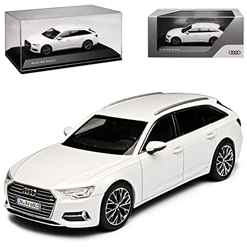 alles-meine.de GmbH A*u*d*i A6 C8 Avant Kombi Gletscher Weiss Modell Ab 2018 1/43 Kyosho i-Scale Modell Auto mit individiuellem Wunschkennzeichen von alles-meine.de GmbH