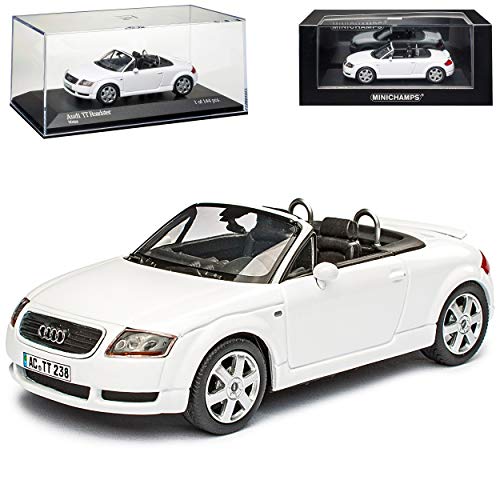 alles-meine.de GmbH A*u*d*i TT 8N Roadster Cabrio Weiss 1998-2006 1/43 Minichamps Modell Auto mit individiuellem Wunschkennzeichen von alles-meine.de GmbH