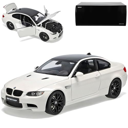 B*M*W 3er E 92 M3 Coupe Alpine Weiss 2005-2013 1/18 Kyosho Modell Auto mit individiuellem Wunschkennzeichen von alles-meine.de GmbH