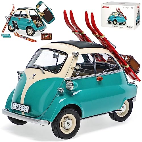 B*M*W Isetta Export Blau Weiss mit Skier 1955-1962 1/18 Schuco Modell Auto mit individiuellem Wunschkennzeichen von alles-meine.de GmbH