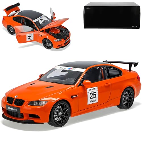 alles-meine.de GmbH B*M*W 3er E 92 M3 GTS Coupe Orange 25 Jahre M Power 2005-2013 1/18 Kyosho Modell Auto mit individiuellem Wunschkennzeichen von alles-meine.de GmbH