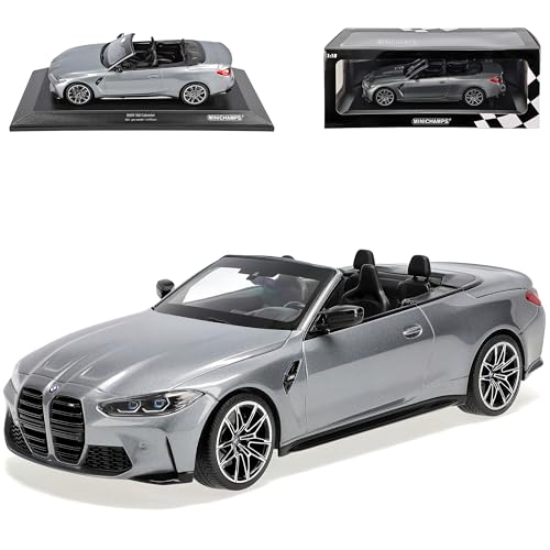 alles-meine.de GmbH B*M*W 4er G22 M4 Cabrio Grau Metallic Ab 2020 1/18 Minichamps Modell Auto mit individiuellem Wunschkennzeichen von alles-meine.de GmbH