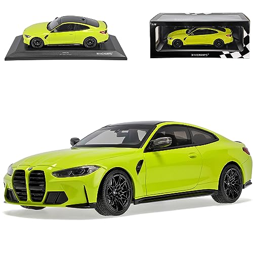 alles-meine.de GmbH B-M-W 4er G22 M4 Coupe Gelb Ab 2020 1/18 Minichamps Modell Auto mit individiuellem Wunschkennzeichen von alles-meine.de GmbH