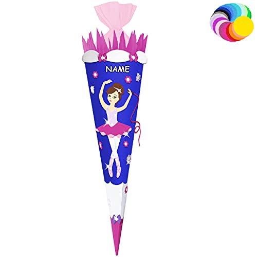 Bastelset - Schultüte Farbe & Größe wählbar 70/85 / 100 cm - Tänzerin - Ballerina - inkl. Name - Farbe frei wählbar - Bastelschultüte - Zuckertüte zum s.. Bastelset - Schultüte Farbe & Größe wählbar 70/85 / 100 cm - Tänzerin - Ballerina - inkl. Name - Farbe frei wählbar - Bastelschultüte - Zuckertüte zum s.. von alles-meine.de GmbH