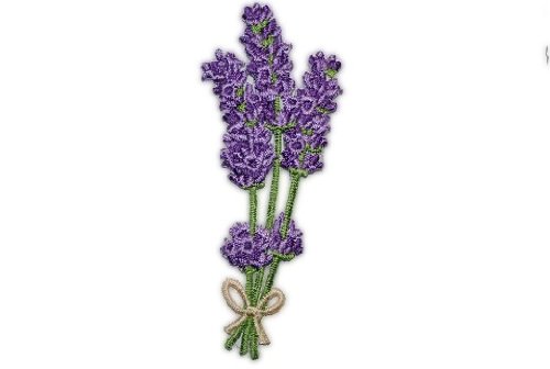 alles-meine.de GmbH Bügelbild - Lavendel - 3,4 cm * 8,3 cm - Aufnäher Applikation - Pflanze Blumen Blüte lila violett echter Heilpflanze Frankreich Lavendelblüte von alles-meine.de GmbH
