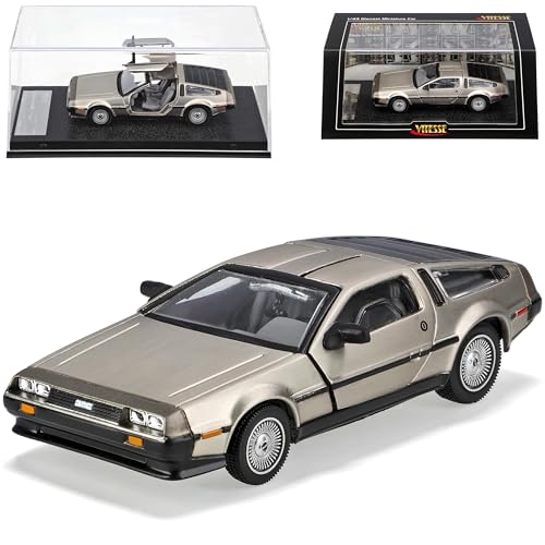 alles-meine.de GmbH Delorean DMC-12 Coupe Silber StrassenveRSion 1/43 Vitesse Modell Auto mit individiuellem Wunschkennzeichen von alles-meine.de GmbH